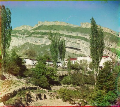 Village of Nizhny Gunib in Dagestan by Sergey Prokudin Gorsky